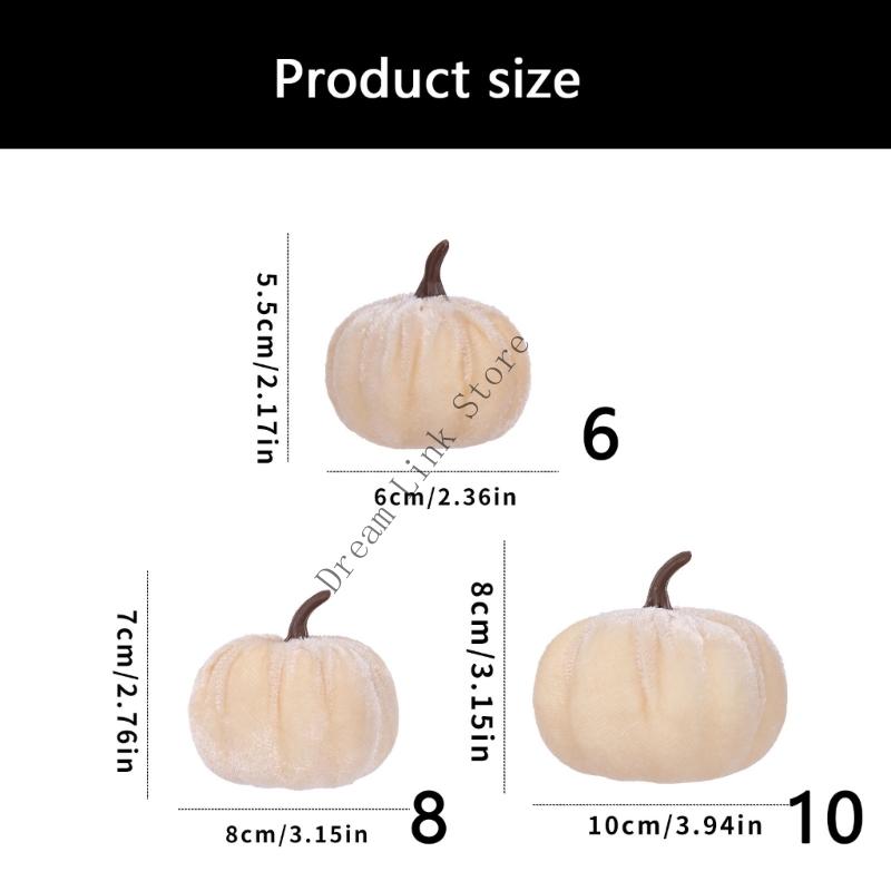 Q1FD Halloween Pumpkin Decoration Nordic Pumpkin Figurine Ornament Decorative Pumpkin