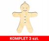Wooden Christmas tree decorations Z11 3 pcs.