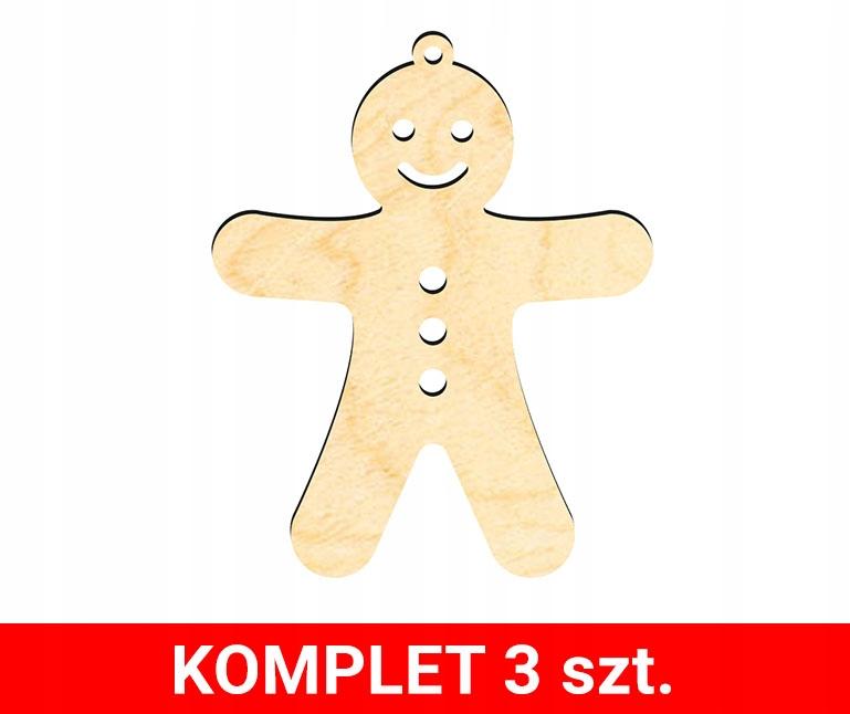 Wooden Christmas tree decorations Z11 3 pcs.