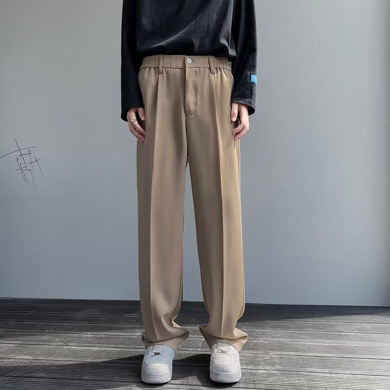 Casual pants men's autumn new Hong Kong style ins trend loose straight trousers couple fashion drape trousers