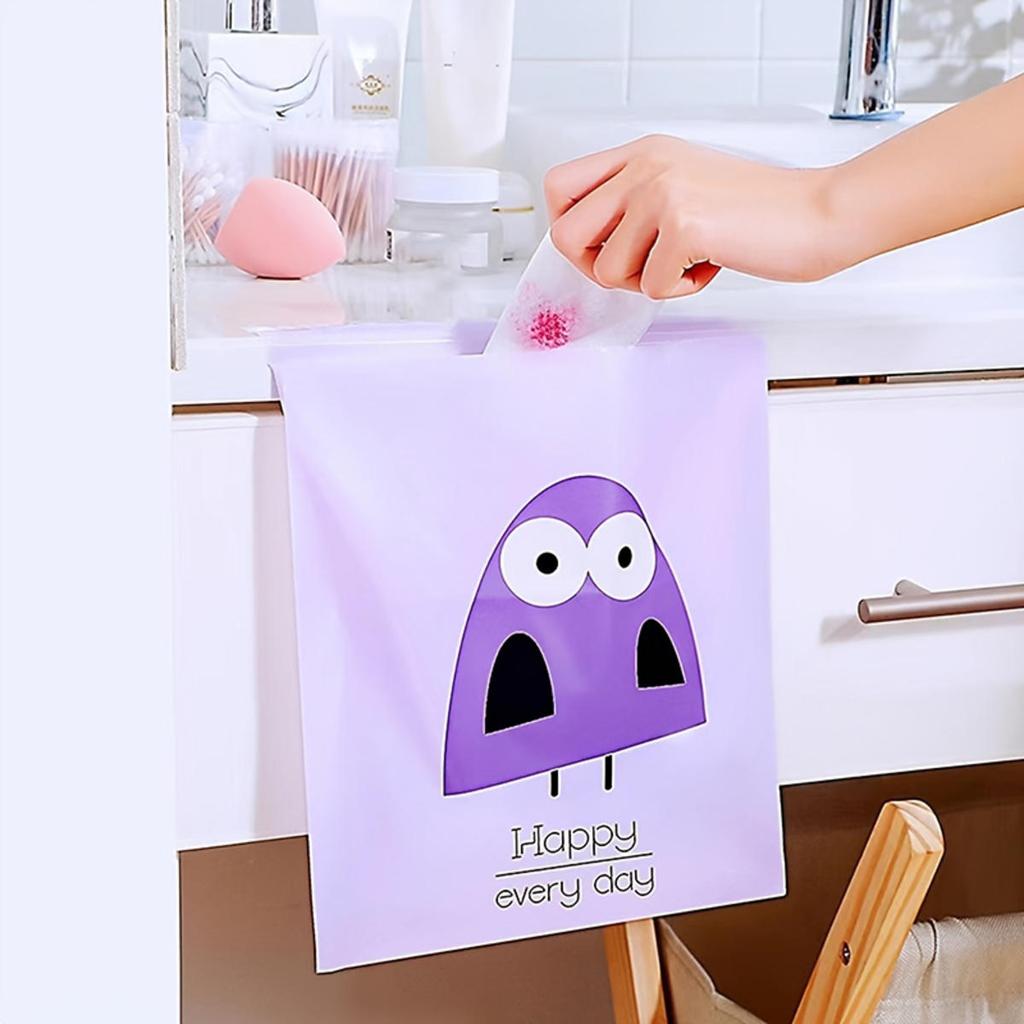 15pcs/Set Car Garbage Bag Dashboard Paste Portable Trash Rubbish Bag Auto Traveling Seat Back Hanging Disposable Trash Bag