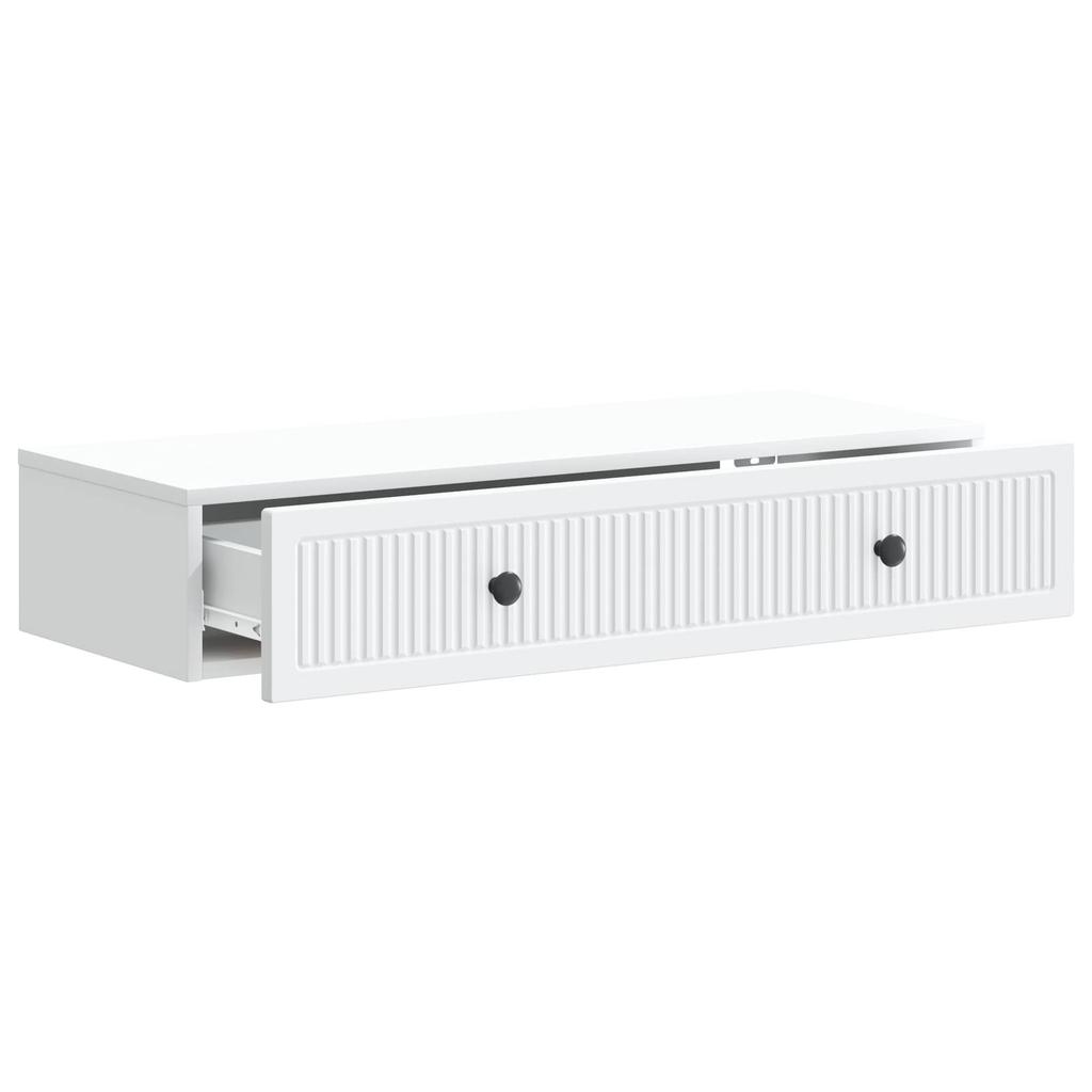 Wall Mounted Side Table White 87.5 x 34.5 x 17 cm