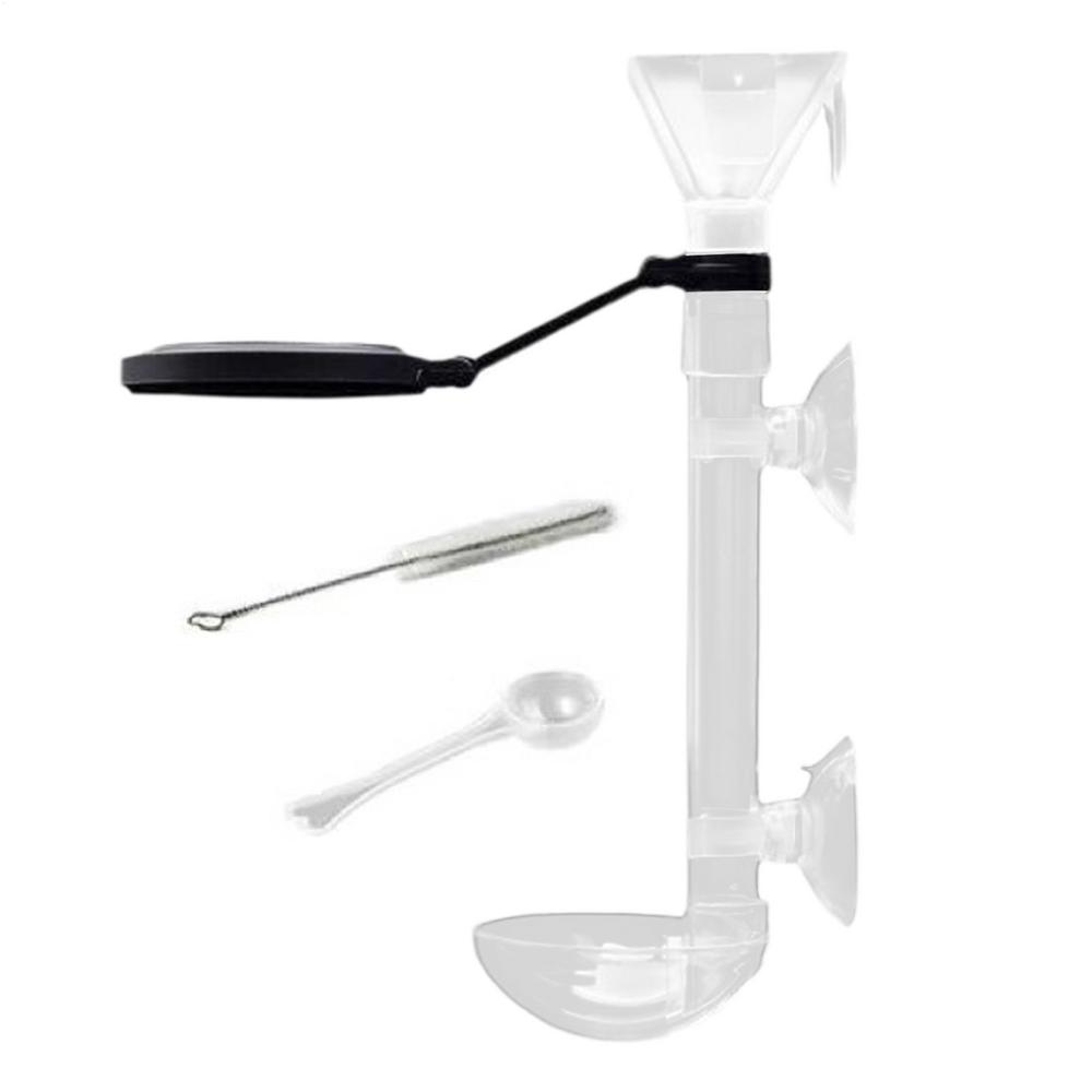 Aquarium Fish Tank Feeder Pipe Directional Telescopic Suction Cup Clear Dispenser For Vacation Shrimp Turtle Feeding Home Pond