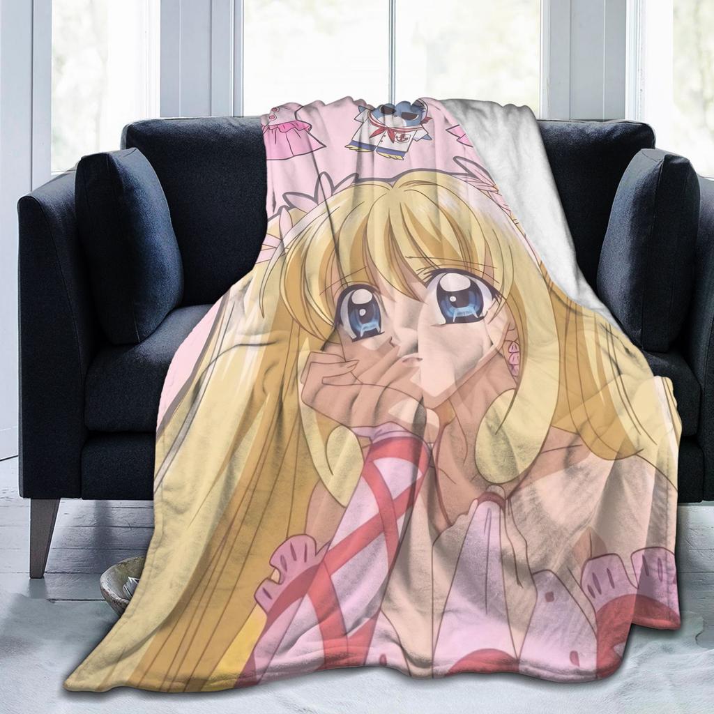 M-Mermaid Melody Pichi Pichi PitchS Blankets Flannel Spring Autumn Lightweight Throw Blanket for Home Outdoor Bedding Throws