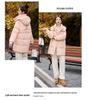 Women's Mid-Length Red Down Jacket, Winter 2024 Style, Loose Fit, Casual Thick Ankara Coat