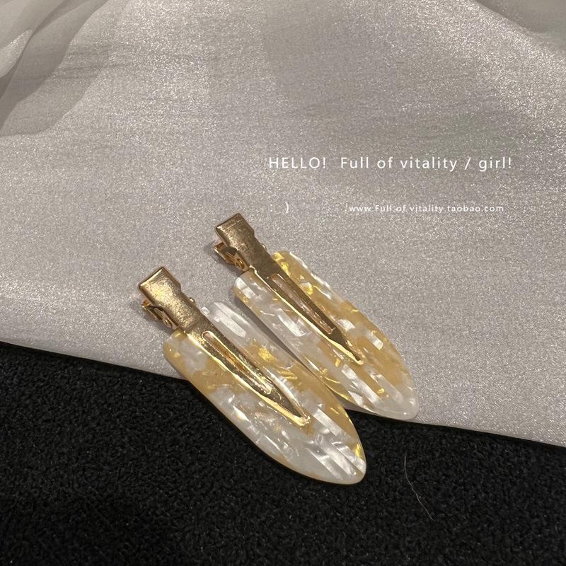 Corea Ácido Acético Pasador Sin Costuras Flequillo Lateral Cabello Suelto Pasador Liso de Una Palabra Pinza de Maquillaje Accesorios para el Cabello Tocado Femenino