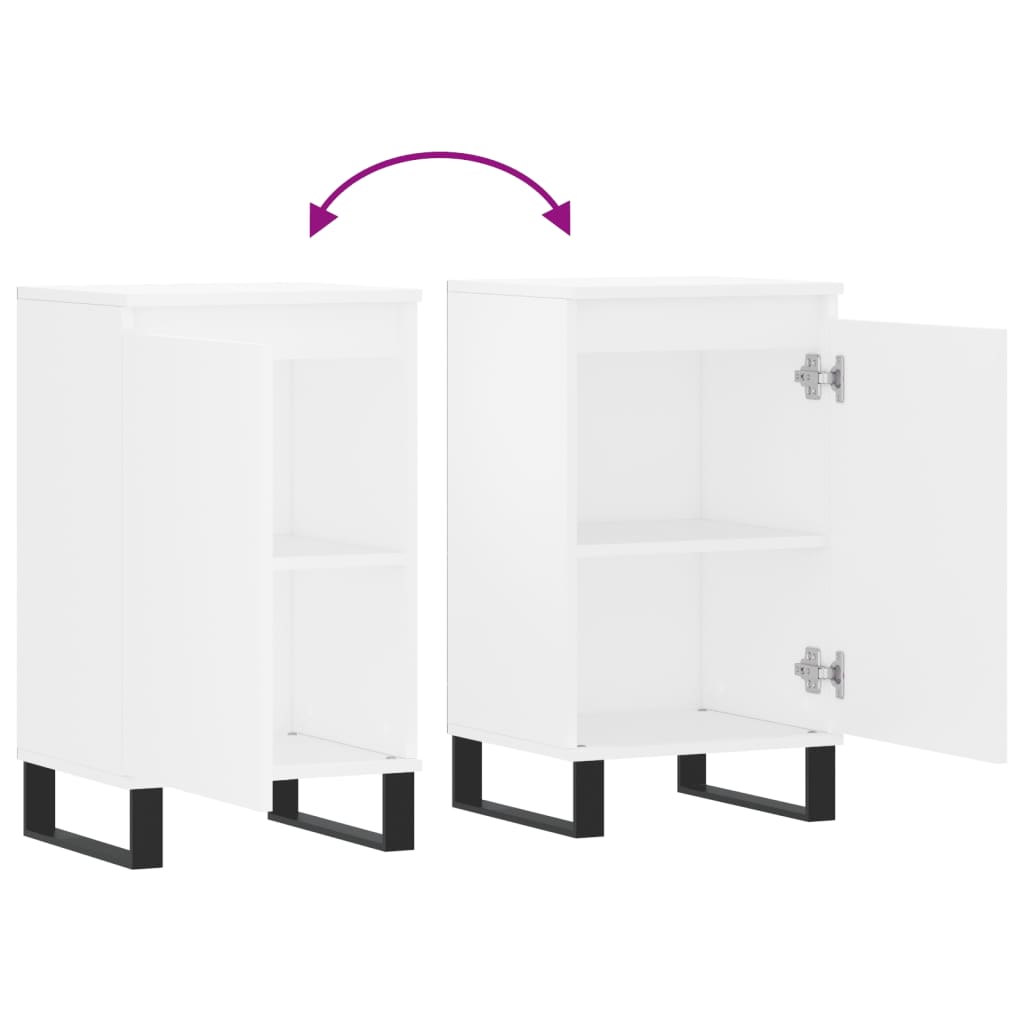 Sideboard in White 40 x 35 x 70 cm engineered wood