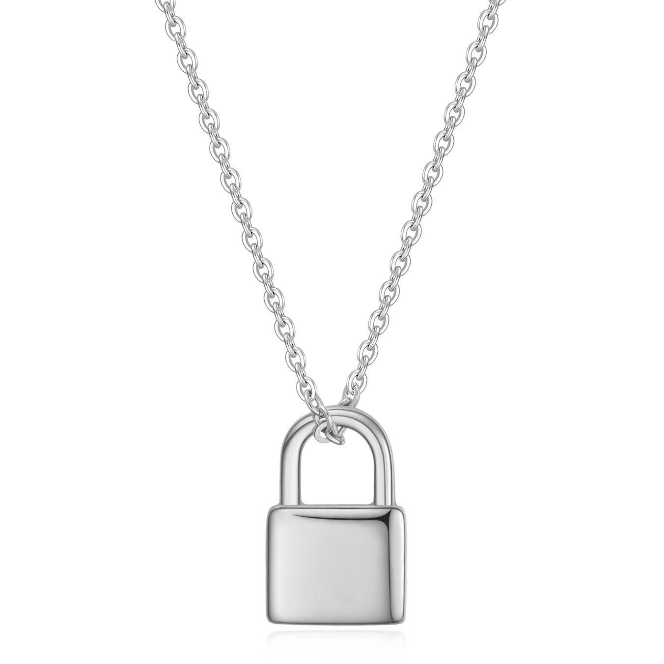European 19MM Stainless Steel 18K Gold Personalized Women s Necklace with Engravable Lock Head стальной