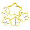 6Pcs/Set 3D DIY Pentagram Christmas Tree Cookies Cake Cutter Mold Set Baking Tool for Christmas Day Cookie Cutter Set