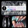 Luxury Diamond Almond Press On False Nail Tips Classic Trapezoidal Full Cover Soft Fake Nails Extension DIY Manicure Salon Tools