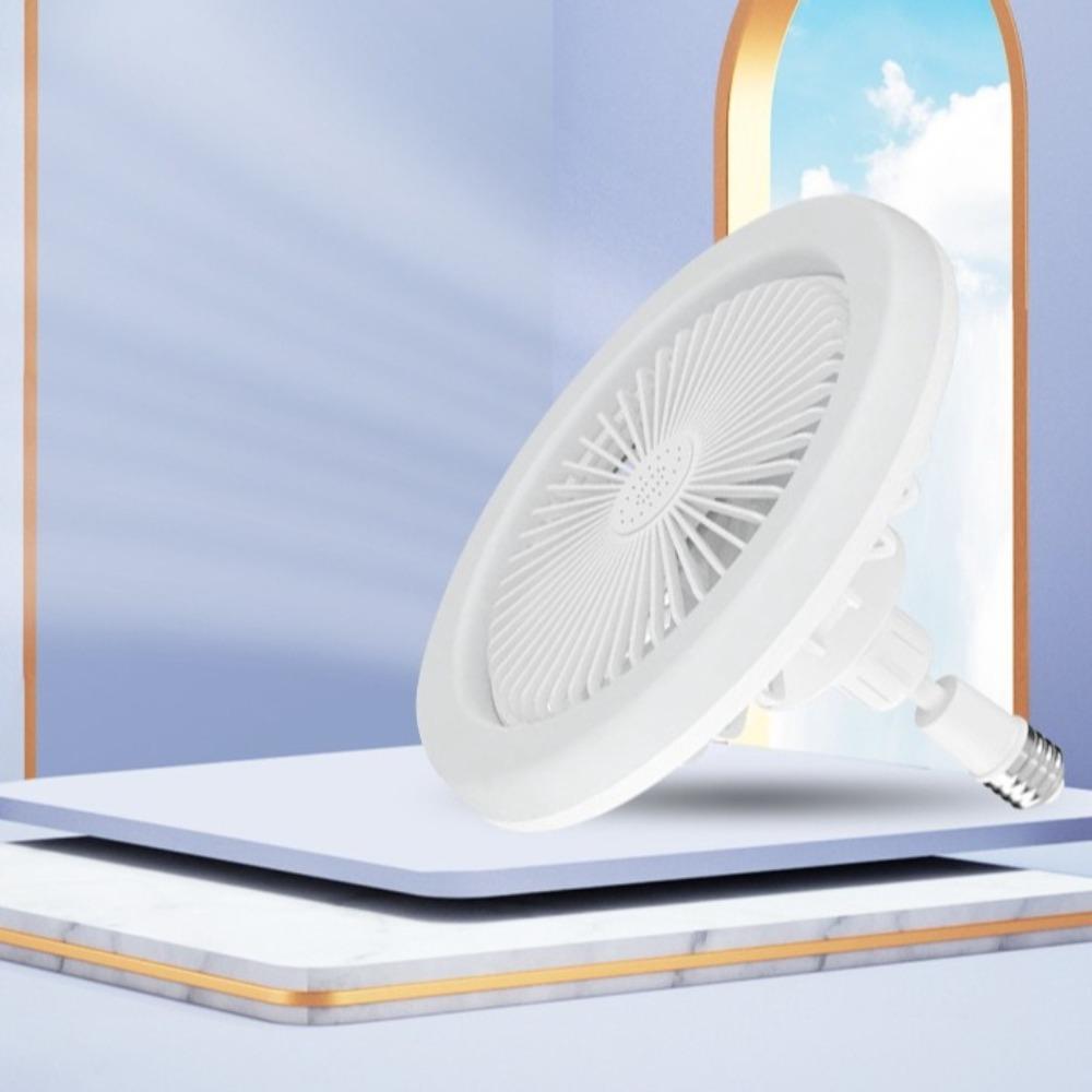 

E27 Spiral Lamp Holder E27 Fan Lamp White 2 in 1 LED Light Ceiling Fan E27 Fan Light Restaurant Style A