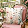 Kleine Blumen Kissenbezug Weicher Plüsch Überwurf Kissenbezug Doppelseitig Dekorativer Kissenbezug Sofa Schlafzimmer Heimdeko