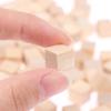 50/100PCS Unfinished Blank Mini DIY Wooden Square Blocks 1cm Wood Solid Cubes for Woodwork Craft Kids Puzzle Making Material