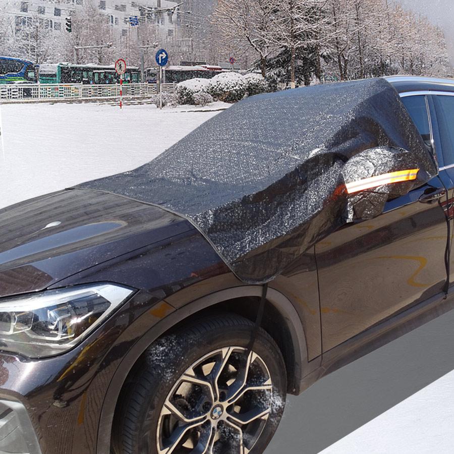 Universal Car Windshield Cover for Ice And Snow Windproof Window Guard with Magnetic Reflective Strips Front Window Protection
