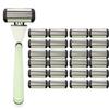 Eight-Layer Blade Men's Manual Razor with Replaceable Head