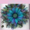 Peacock Feather Wreath Festive Event Decor Natural Materials Seasonal Decor Home