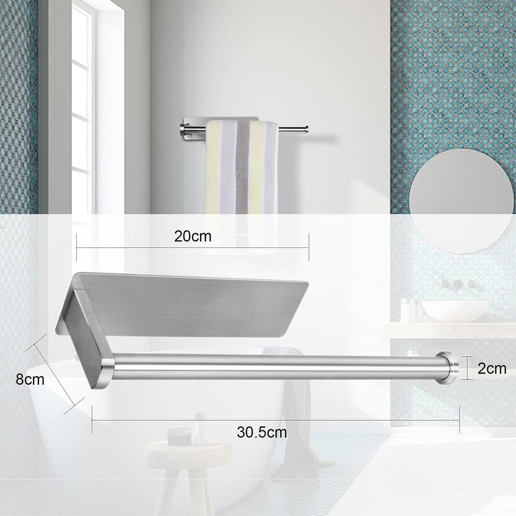 Magnetic Towel 304 Stainless Steel Towel Kitchen Paper for and Washbasin Storage Rack, Hanger, Holder, Strong, Stylish, Bathroom, Shower, (30cm -