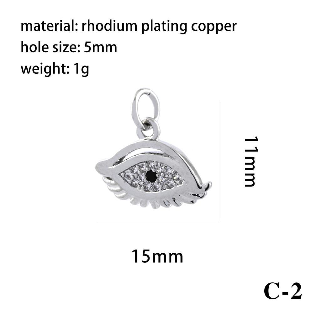 18K Gold-Plated Evil Eye Heart Zircon Pendant