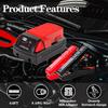 Jumper Cable Clamps Compatible With Mil-Waukee M18, 6.2FT 8AWG Portable Battery Jumper Starter Automotive Booster Cables Power For Car Jump Starting