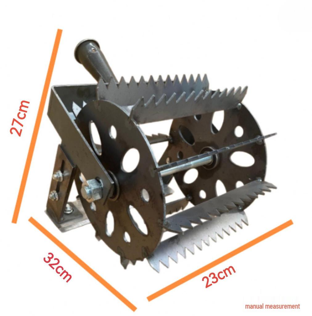 Wheeled Hand-Push Weeder: Agricultural Weeding and Tillage Tool.