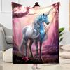 Beautiful Unicorn Blanket Durable Comfort Perfect for Seaside Sofa Picnics for All Occasions Stylish Decor Suitable for Gifting Relatives and Friends
