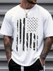 Men’s American Flag Graphic TShirt Patriotic USA Casual Summer Reprint Unisex T-Shirt