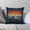 Mountains Are Calling I Must Go Square Pillowcase Polyester Linen Velvet Pattern Zip Decor Sofa Seater Cushion Case