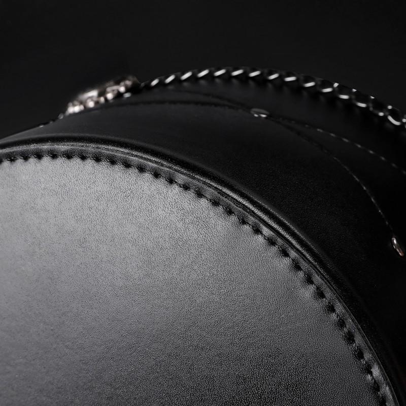 Punk-Pestdoktorhut mit Totenkopfmotiv PU-Leder Breiter Rand Fedora Halloween Cosplay Fotografie