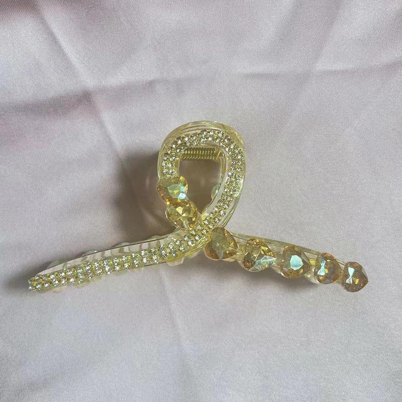 2023 Ny Ankomst Akryl Hårklämma För Kvinnor Handgjord Söt Stil Stor Storlek Te Färg Vete Strå Klämma