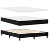 LED Box Spring Bed with Mattress Black 140 x 200 cm Velvet