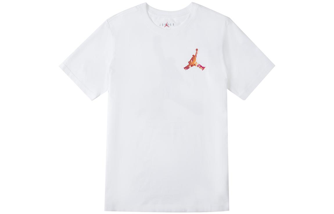 Jordan T-Shirts Herren Weiß Rundhals Mäßig Gerader Schnitt M white