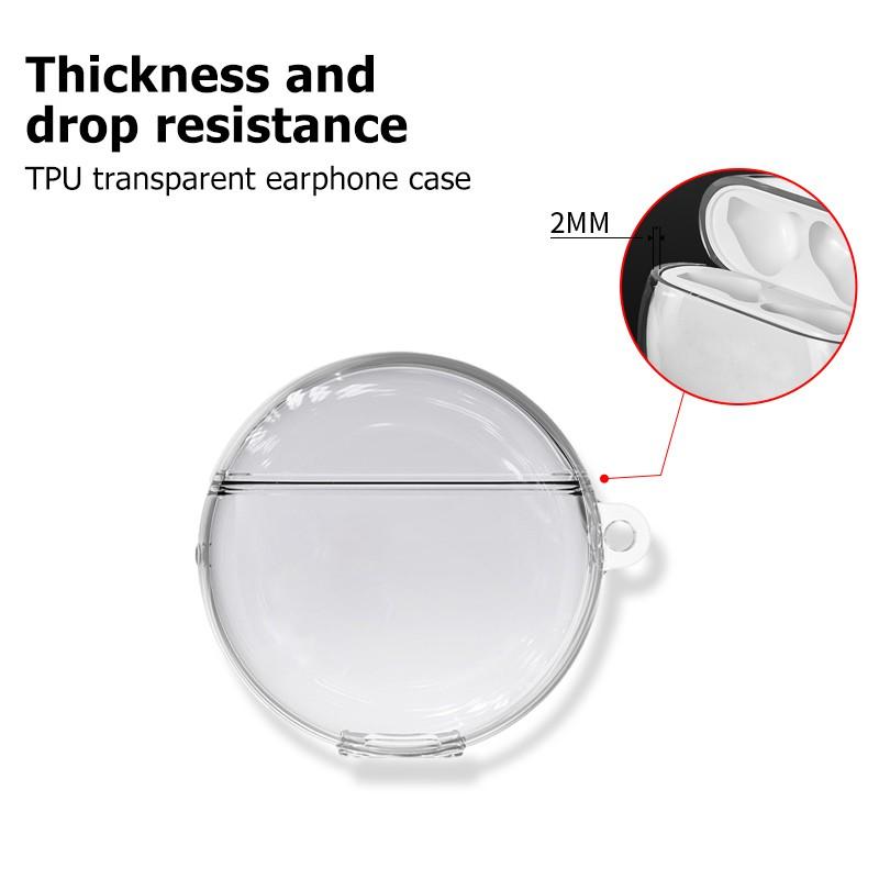 Pour Étui Huawei Freebuds 7i Étui Écouteurs Souple Transparent TPU Anti-choc Housse Transparente Sacs de Protection Dragonne