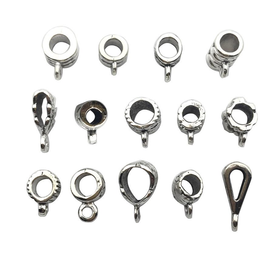 DIY Electroplated Jewelry Kit: Alloy Pendant Connector, Clasp, Jump Ring, Spacer Bead for Bracelets & Necklaces