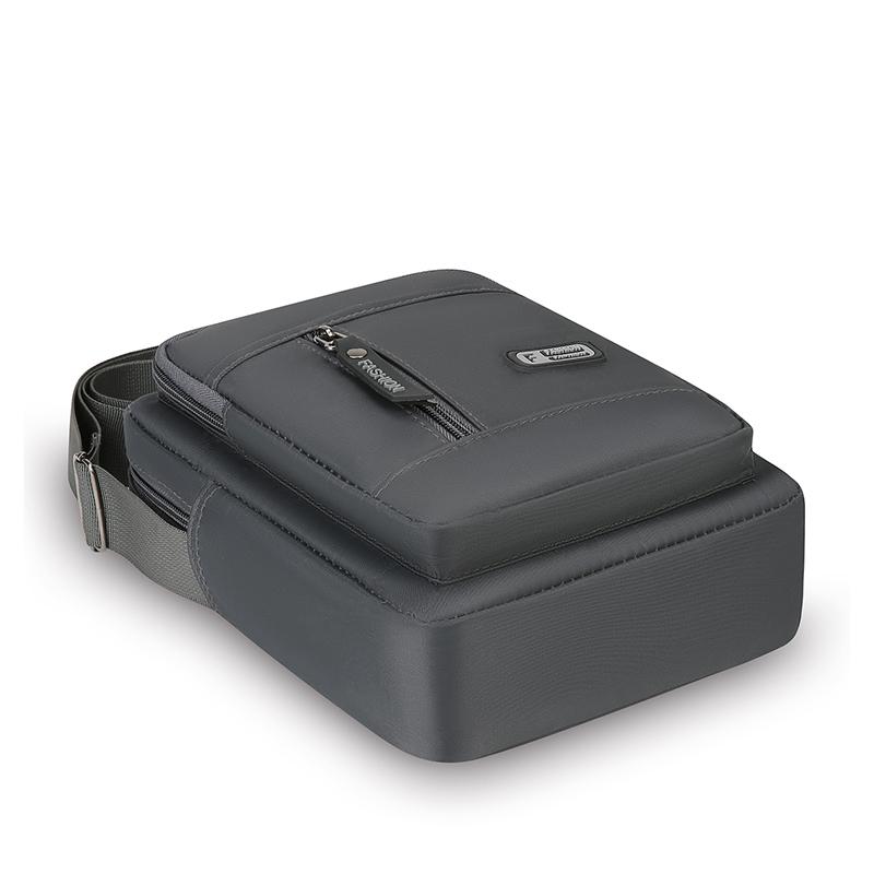 Men's Multifunctional Shoulder Bag Water-Resistant Briefcase Durable Oxford Cloth Business Tote with Multiple Compartments