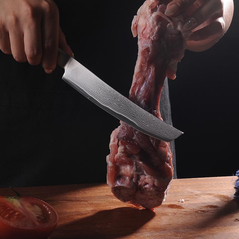 Damascus Steel Kitchen Knife Chef Knife Butcher Meat Cleaver Boning Barbecue Slicing Kiritsuke Knife Sushi Knife Cooking Tools