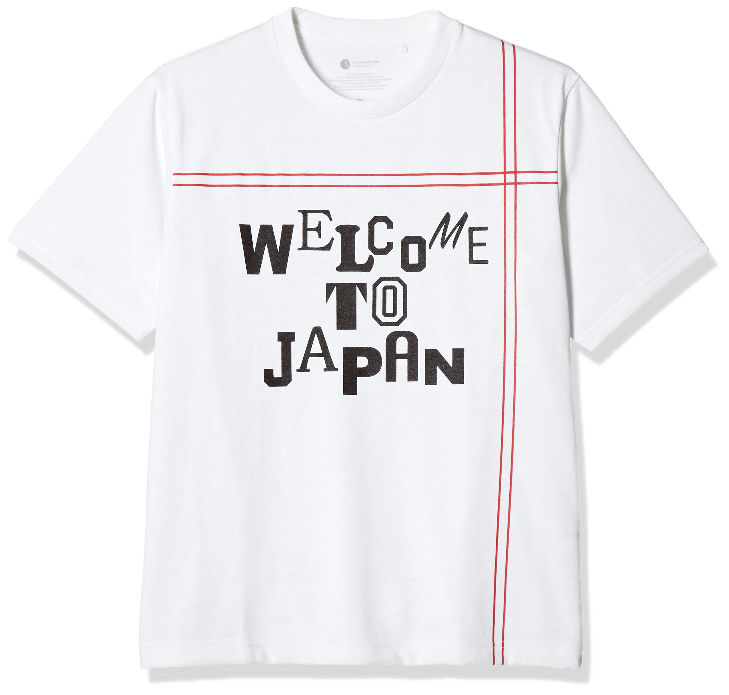 

Mizuno Outdoor Travel & Walking Wear (PANAM) Welcome T-Shirt B2JA0056 Snow White, Japan Size M (equivalent to Japanese size M)
