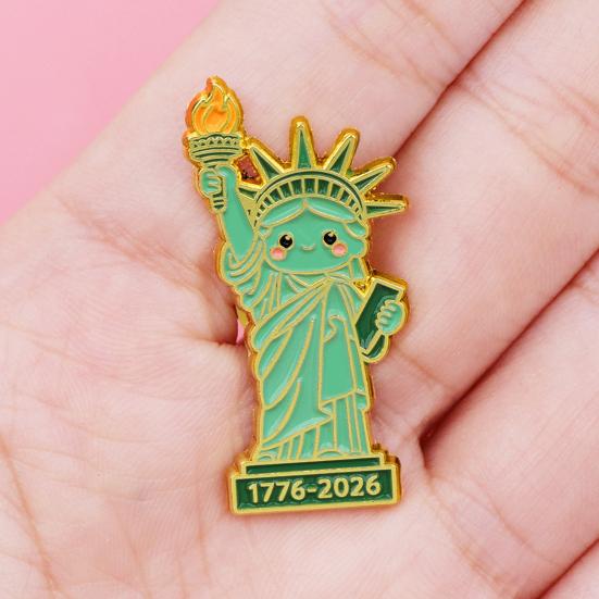 Decorative Brooch Cartoon Goddess Statue Design Zinc Alloy Brooch Pin Bag Sweater Suit Lapel Enamel Badge Outfit Accessory