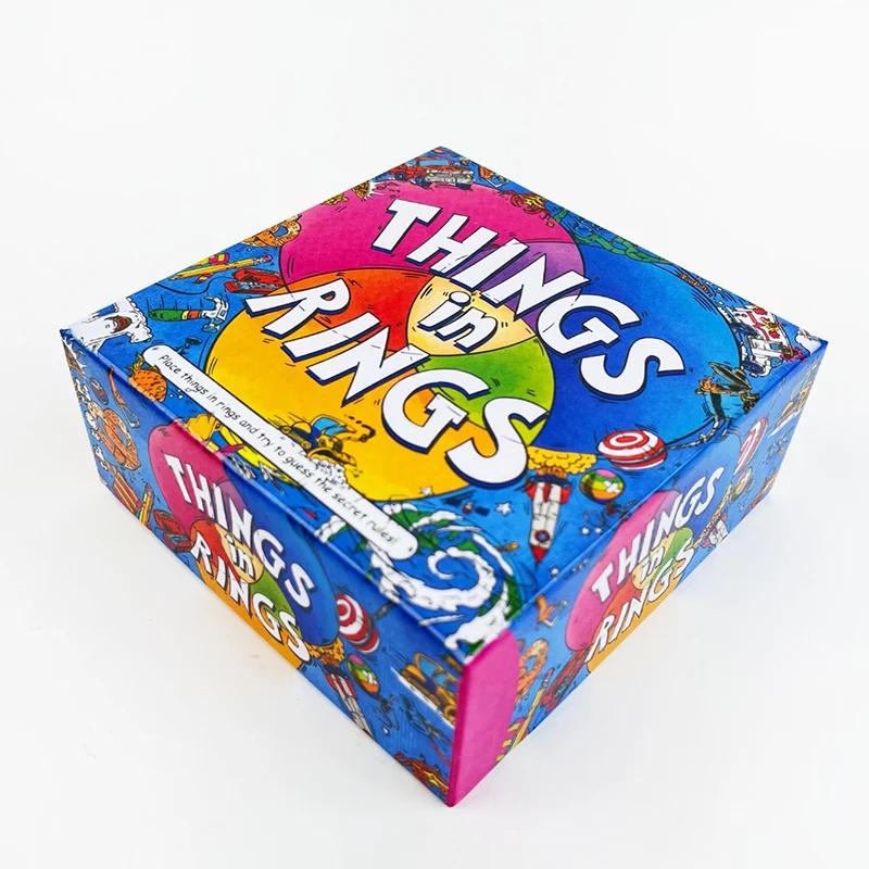 Things In Rings Interactive Board Game 2-6 Players Fun for Nights Corporate Events Chinese English Versions Card