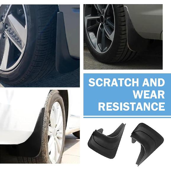 2 PCS Mud Flaps, Tire Rear Trim, 8.27 X 12.6In Splash Guards Accessories, Universal Guards Auto Car (Black)