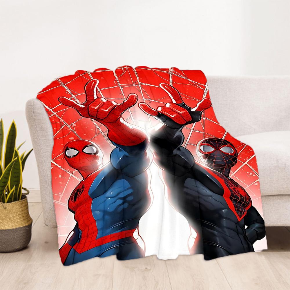 1PC SpiderMan, Web Outdoor Blanket Lightweight Flannel, Soft & Warm, All-Season Use for Sofa, Outdoor, Camping, Living Room, Office56
