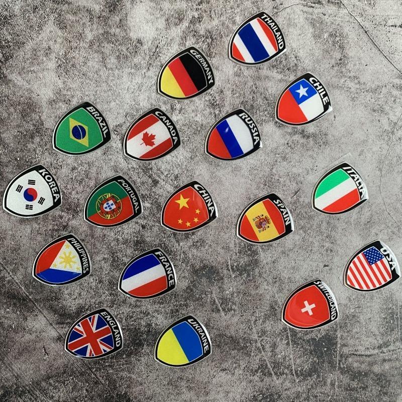Universal 3D Reflective World National Flag Stickers Decals for Car Motorcycle Exterior Decoration