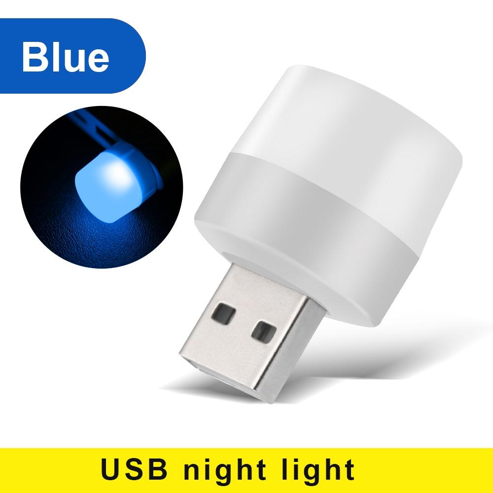 1PC Small Round Night Light Mini LED Night Light USB Plug Lamp Power Bank Charging USB Book Lights LED Reading
