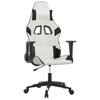 Gaming Chair in White and Black Artificial Leather