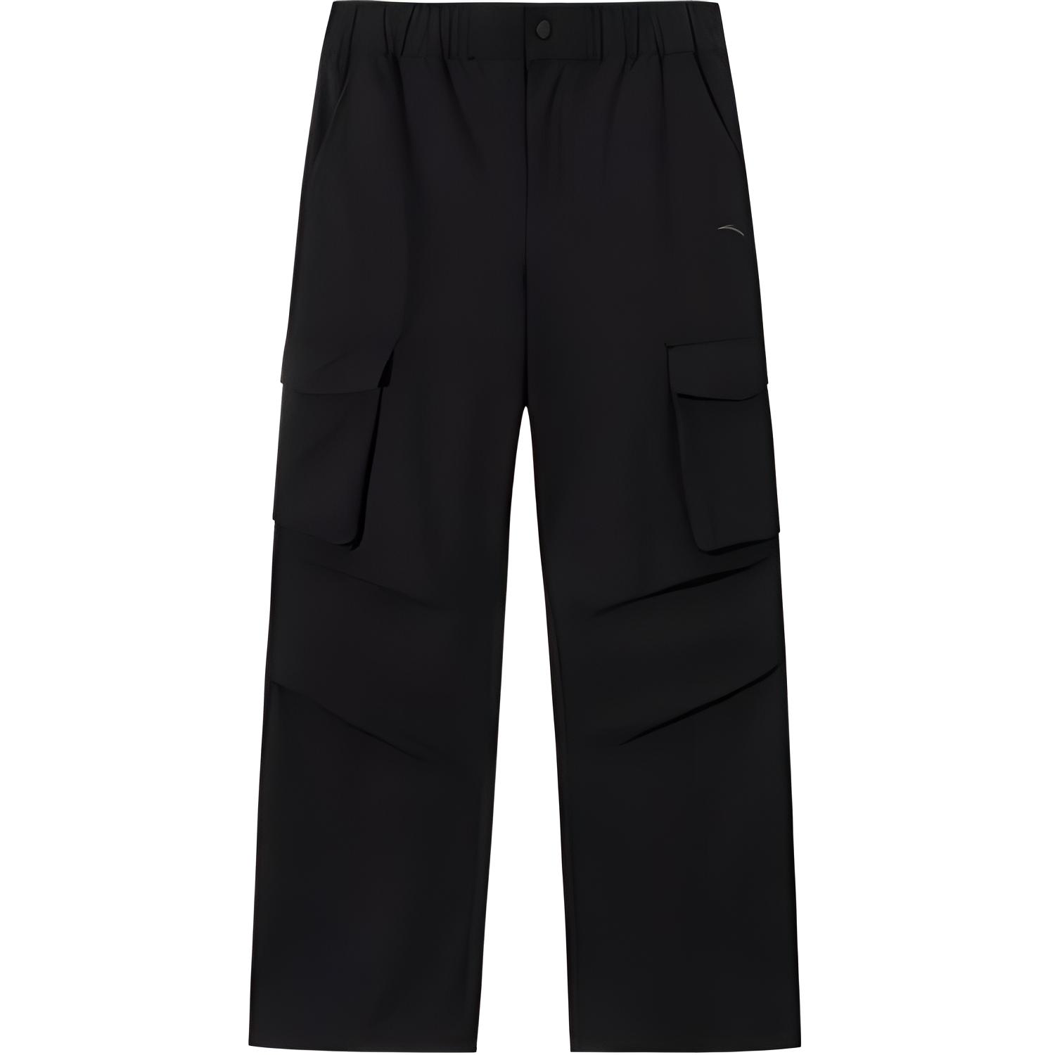 

Anta Comfortable Casual Simple Straight Leg Zipper Sports Pants Women Pants Basic-Black 162516502-1 L