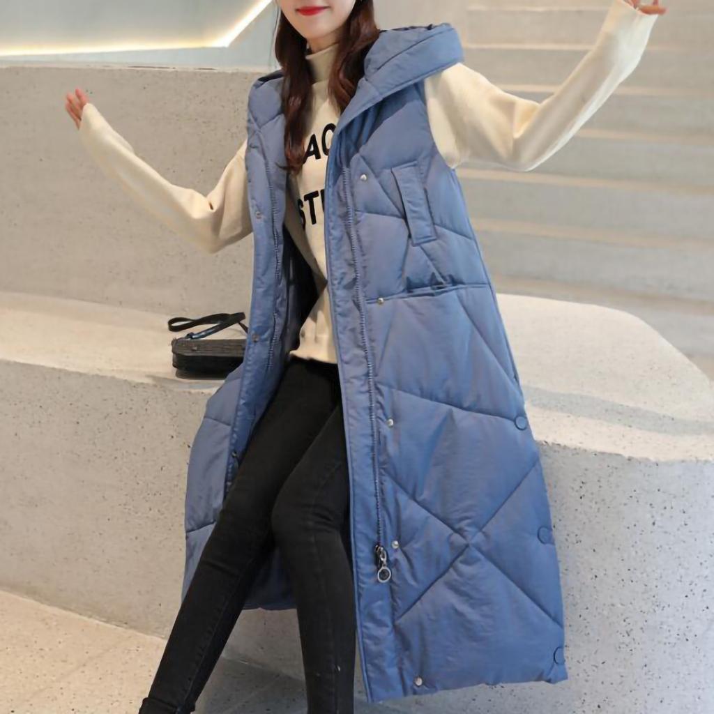 Winter Fashion Woman Lengthened And Thickened  Medium Length Down Cotton  Jacket