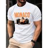 Ανδρικό Casual Αθλητικό Μοντέρνο T-Shirt, Μαλακό, Διαπνέον, Χαλαρή Εφαρμογή, Λευκό/Μαύρο Κανονική Εφαρμογή T-Shirt με Στρογγυλή Λαιμόκοψη, Μοντέρνο Business Casual Στυλ