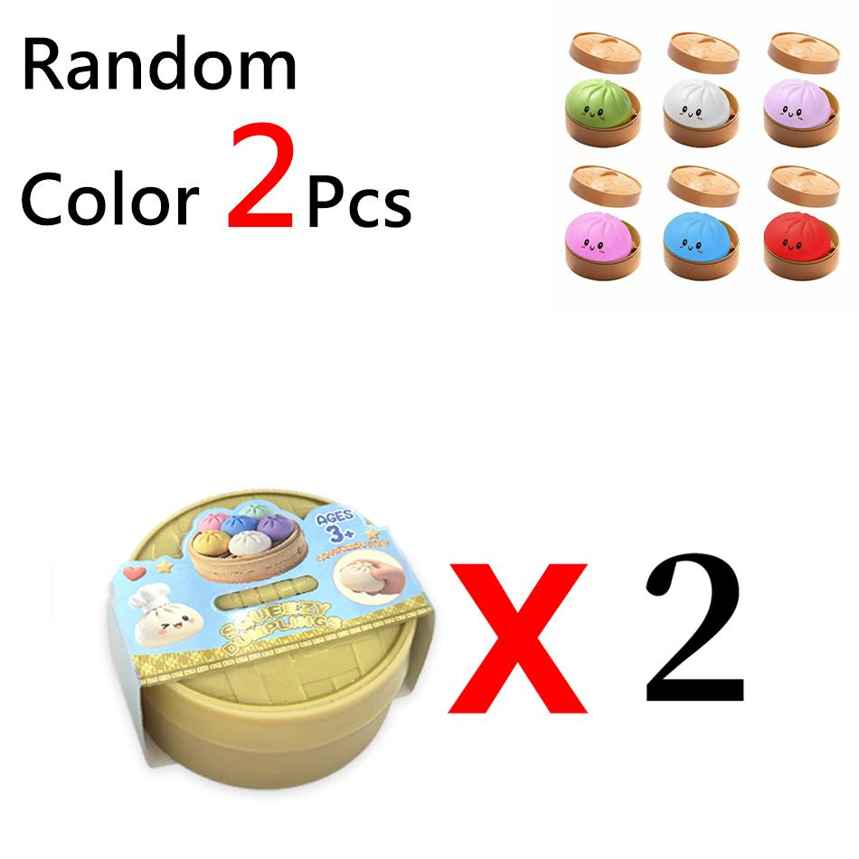 Colorful  Dumpling Squishy - Blind Box Mysecret Bun Fidget Toy Soft Tpr Material Stress Relief Unboxing Surprise Random Style
