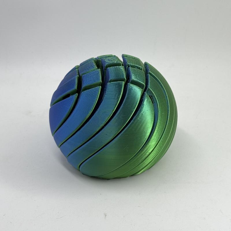 1Pcs 3D Printed Twistsphere Props Gear Liquid Flow Ball With Rotating Design Anxiety Relief Toys Slime Ball Toy