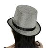 Magician Hat Wide Brim Fedora Hat Stage Top Hat Short Brim Flickering Glitter