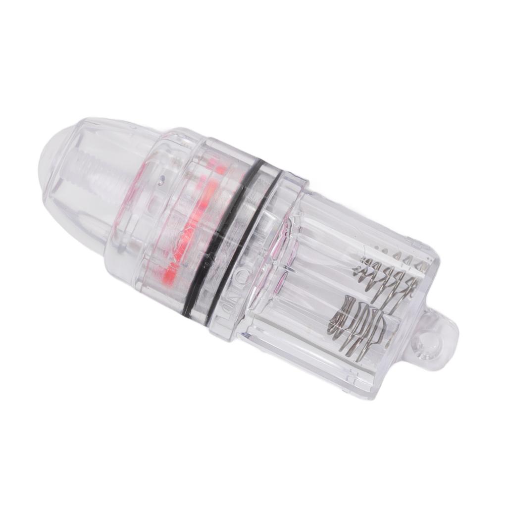 Deep Drop Fishing Light Transparent Plastic AA Battery Powered LED Fishing Light for Trolling Sea Freshwater Red